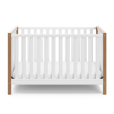 Modern Pacific White and Driftwood 4-in-1 Convertible Crib