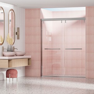 NicBex Shower Door 72"H Semi-Frameless Shower Doors with 1/4" (6mm) Thick Clear Tempered Glass Door with Explosion-Proof Film - 1 of 4