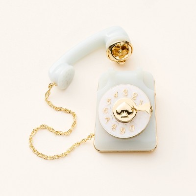 Telephone Brooch - kate spade new york x Target Blue/Gold