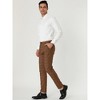 Lars Amadeus Men's Plaid Printed Slim Fit Flat Front Business Dress Pants - 4 of 4