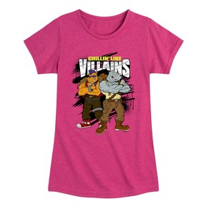 Girls' - Teenage Mutant Ninja Turtles - Chillin Like Villains Fitted Short Sleeve Graphic T-Shirt - 1 of 4