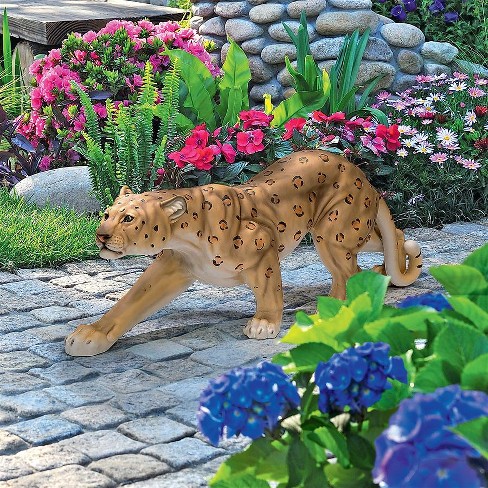 Polyresin Leopard Statue Resin Cheetah Figurine Animal Home