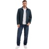INSPIRE CHIC Men's Lapel Full Zip Up Solid Color Casual Lined Jacket - 2 of 4