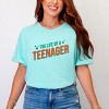 The Life Of A Teenager Puff/Glitter - Womens Garment Dyed Tee - 3 of 3