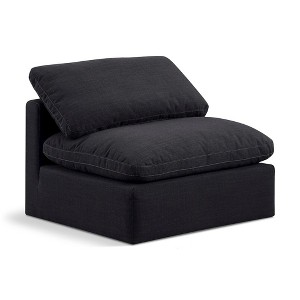 Meridian Furniture,Indulge Linen Textured Fabric Armless Chair - 1 of 4