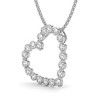 Pompeii3 1 Ct Diamond Heart Pendant Necklace in White, Yellow, or Rose Gold Lab Created - 3 of 4