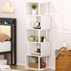HDZNVF 6 Tier S Shaped Bookshelf, White - 2 of 4