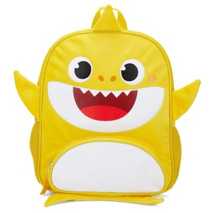 Baby Shark 12" Backpack for Girls & Boys, Plush with 3D Fins & Appliques, Adjustable Straps & Padded Back, Lightweight Travel Bag for Kids - 1 of 4