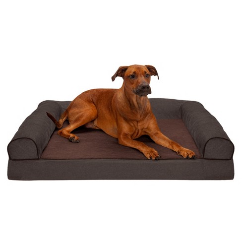 Furhaven Faux Fleece & Chenille Soft Woven Orthopedic Sofa Dog Bed ...