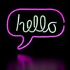 Northlight LED Hello Bubble Neon Lighted Wall Sign - 17" - Pink and White - 2 of 4