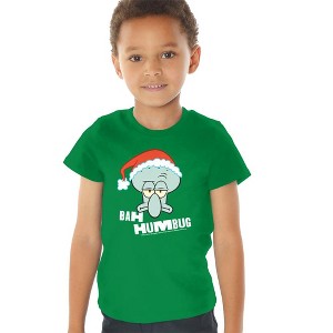Toddler Boys' Spongebob Squarepants Christmas Bah Humbug Squidward T-Shirt Kelly Green - 1 of 4