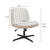 Cross-Legged Chair,No Wheels Armless Swivel Home Office Chair - image 4 of 4