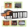 Gulches 36in H x 72in W x 28in D Farmhouse Chicken Rabbit Hutch 1 Pack Black Brown Large Wooden Coop - 3 of 4