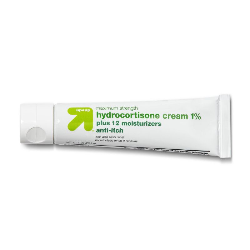 Anti-Itch 1% Hydrocortisone Maximum Strength Cream with 10 Moisturizers - 1oz - up &#38; up&#8482;, 1 of 8