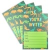 Blue Panda 36 Pack Green Dinosaur Party Invitations, You're Invited, Birthday, Baby Shower (5 x 7 in) - 3 of 4