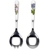 Portmeirion Botanic Garden Set of 2 Salad Servers, 10 Inch Salad Serving Set, Azalea and African Lily Motifs, Made from Stainless Steel and Porcelain - 2 of 4