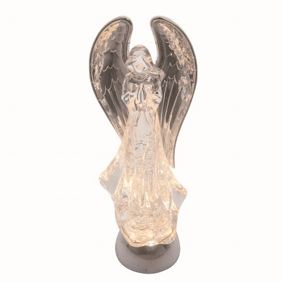 Transpac Acrylic 14 in. Multicolor Christmas Light Up Angel Glitzmas Decor