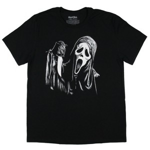 Movie Men's Ghost Face Lives Horror Film Graphic Print T-Shirt Adult - 1 of 4