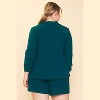 Women's Curvy Welt Pocket Blazer - SKIES ARE BLUE - 3 of 4