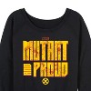 Women's - Marvel - X-Men Mutant And Proud Lightweight French Terry Wide Neck Long Sleeve Shirt - 2 of 4