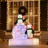 ChicFurnit Inflatable Holiday Decorations 5FT Christmas Penguins with a Scarf Inflatable Decoration for Holiday Yard Display, White, 47.3"*33.5"*59" - 2 of 4