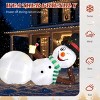 Syemin Inflatable Holiday Decorations 9.8 FT Christmas Inflatable Decoration Inflatable Lying Snowman Funny Blow Up Yard Decor, White, 118"*33.5"*71" - 3 of 4