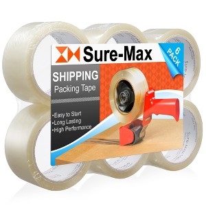 Sure-Max Premium Carton Packing Tape 2.0 mil 165 Feet (55 yards) - Clear - 1 of 4