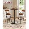 Round High-Top Cocktail Table for Small Spaces, 23.6 Inch Dia Bar Table with Cross Base and Adjustable Feet, Seats 2-3, 41.1" Height - 2 of 4