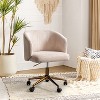 Ottaviano Corduroy Swivel Barrel Task Office Chair with Height-adjustable | ARTFUL LIVING DESIGN - 3 of 4