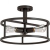 Quoizel Lighting New Harbor 3 - Light Semi-Flush Mount in  Western Bronze - 2 of 4