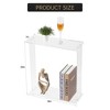 COZONY Narrow Console Table with 2-Tier Shelf, Clear Acrylic Modern Design, Slim Entryway Hallway Table for Living Room, Foyer, Small Spaces - 4 of 4