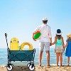 Kumasinova  Collapsible Foldable Wagon Cart with Strap System,Beach Wagon with 3PCS Plastic Liner Bag,Wagons Carts Foldable for Camping,Garden - 2 of 4