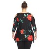 Plus Size Floral Printed Cold Shoulder Tunic - image 3 of 4