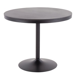 Sapphtopaz Round Dining Table Kitchen Table Industrial Dining Table in Antique Metal and Wood for Dining Room, Small Spaces - 1 of 4