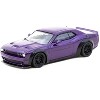 Dodge Challenger SRT Hellcat "Liberty Walk" Purple Met w/Plastic Transporter Packaging 1/64 Diecast Model Car by Tarmac Works - 4 of 4
