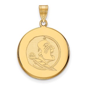 Black Bow Jewelry 10k Yellow Gold Florida State Seminoles NCAA Large Pendant - 1 of 3