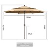Aoodor 10 ft Patio Umbrella, Outdoor Table Umbrella, Market Umbrella with 3 Tier - 3 of 4