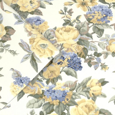 Pembrey Pale Gold Floral Non-Pasted Removable Wallpaper