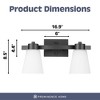 Prominence Home 4 Light Modern Bathroom Vanity Wall Fixture, Frosted Glass Shade, Metal Sconce, 60 Watt Compatible, Fairendale, Matte Black - 4 of 4
