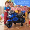 Costway 6V Kids Motorcycle with Music, Horn, Detachable Training Wheels & LED Headlights Pink/Red/Navy/White - 3 of 4