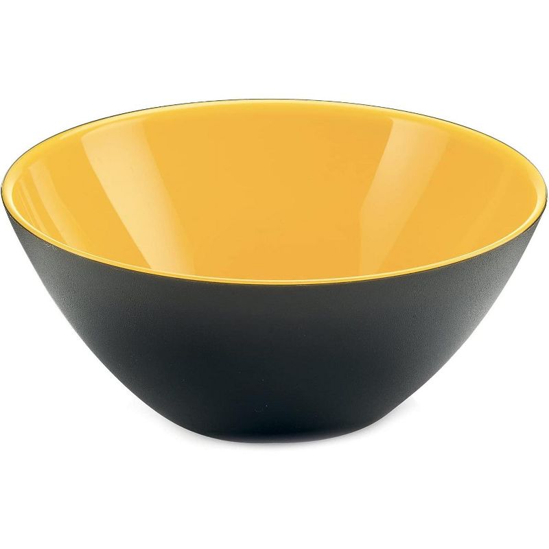 Guzzini My Fusion Yellow and Black Acrylic 9.8 Inch Bowl, 1 of 2