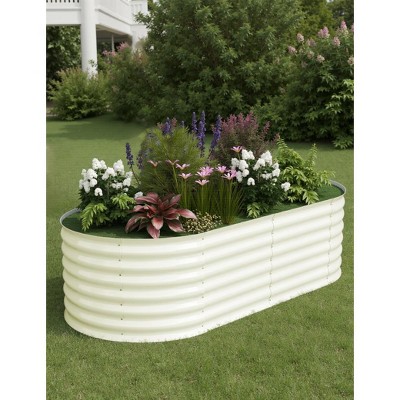 Raised Garden Bed,Galvanized Raised Planter Boxes Outdoor with Easy Assembly, for Vegetables, Fruits, Flower