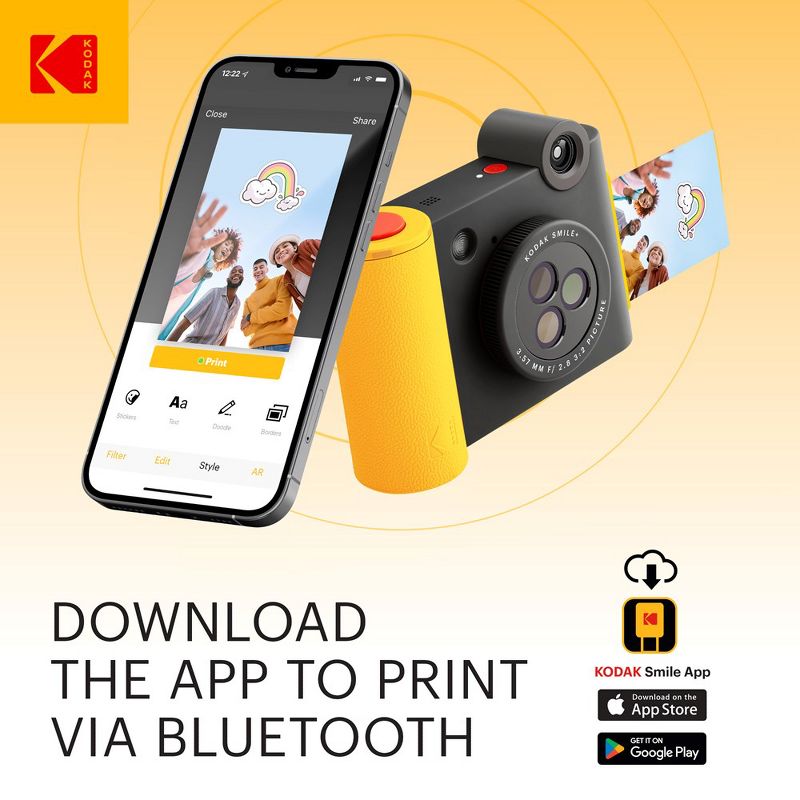 Kodak Smile+ 2x3 Digital Instant Print Camera with Effect Lenses, 4 of 10
