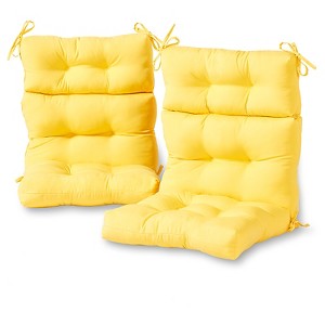 Kensington Garden 2pc 24"x22" Outdoor Seat and Back Chair Cushion Set - 1 of 4