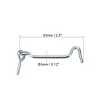 Unique Bargains Carbon Steel Cabin Eye Latch Gate Door Swivel Hook with Mounting Screws 4 Pcs - 3 of 4