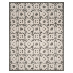 Ivory/Gray Abstract Loomed Area Rug - (8