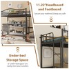 Twin Loft Bed with Adjustable Ladder & Full Safety Guardrail, Loft Bed Twin Heavy-Duty Metal Frame 400 Lbs Weight Capacity - 4 of 4