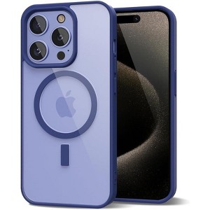 Entronix [Magnetic] Case Compatible with iPhone 12 Pro Max - [Clear Back] Soft Matte Frame - 1 of 4
