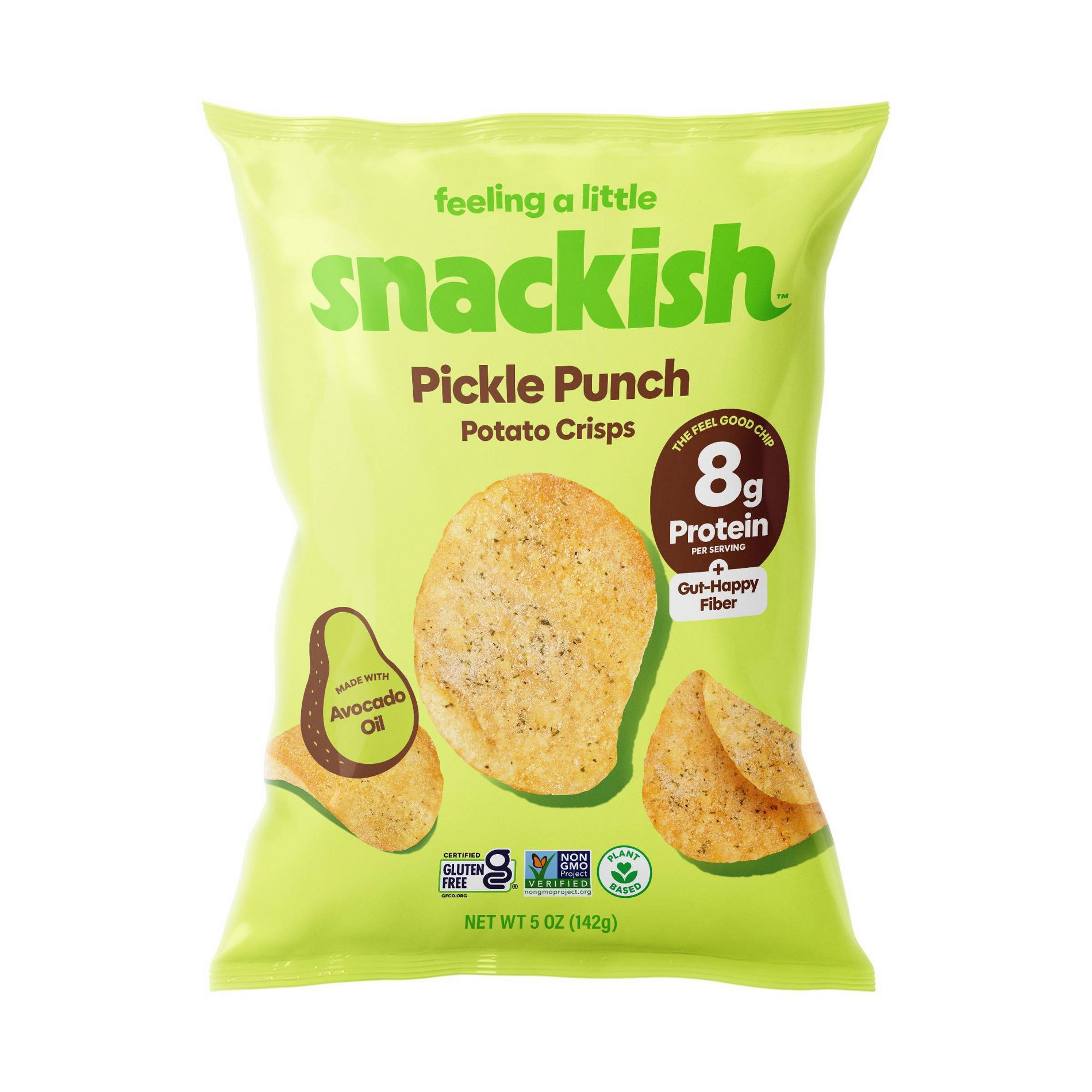Snackish Pickle Punch Potato Crisps - 5oz