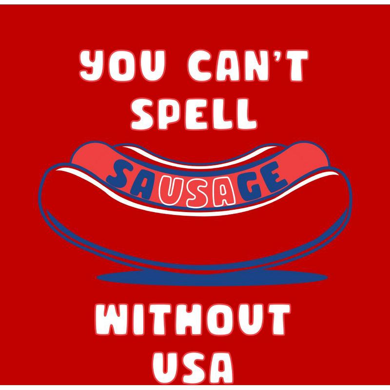 "You Can't Spell Sausage Without USA" Adult Short Sleeve Tee, 2 of 3